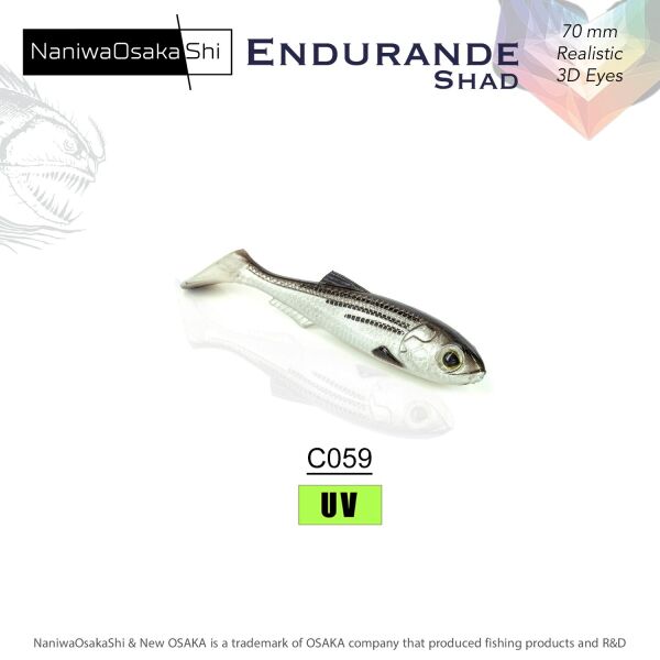 NANIWAOSAKASHI ENDURANDE SHAD 70MM C059 SİLİKON YEM