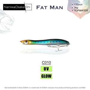 NANIWAOSAKASHI FAT MAN 135MM 26GR TOPWATER C010