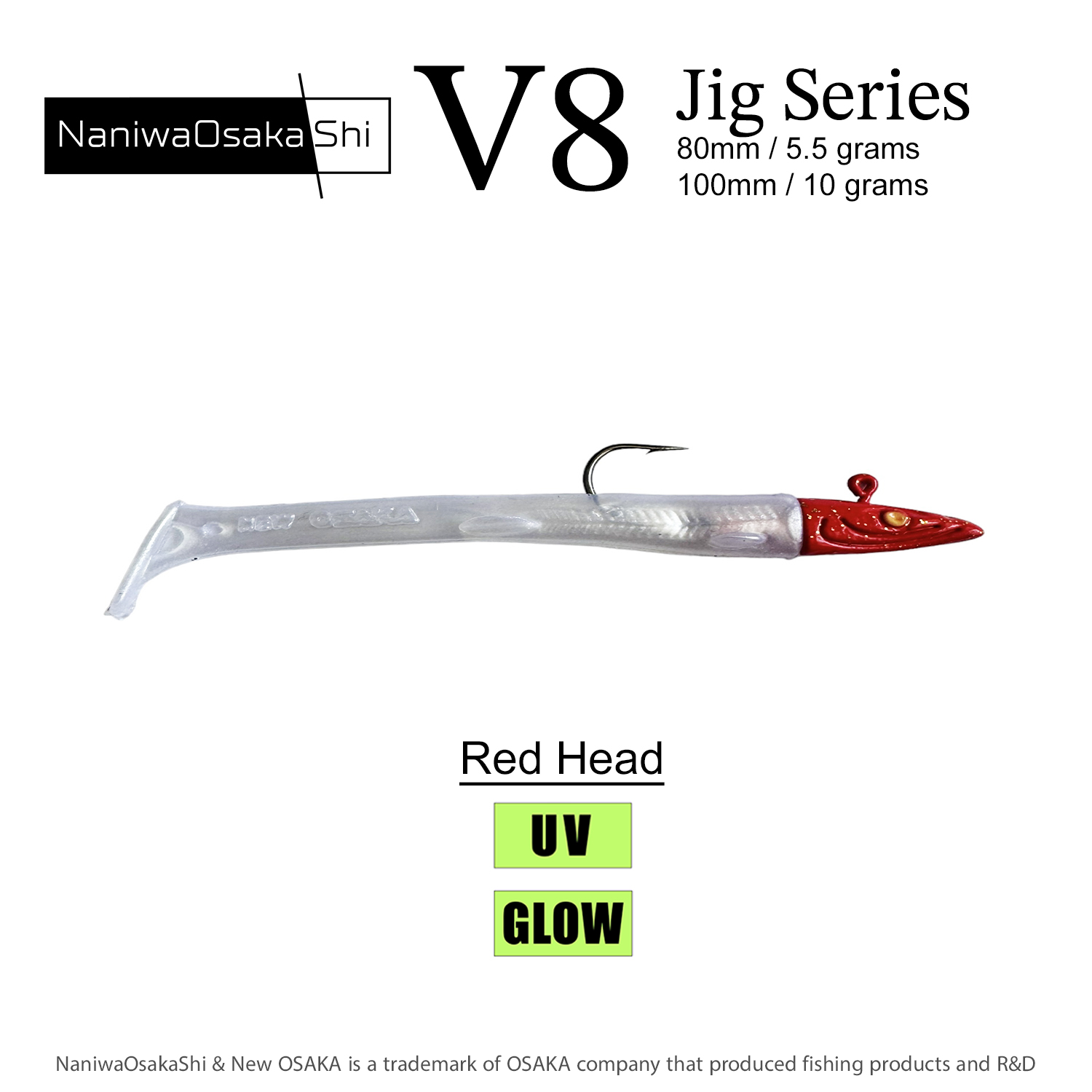 NANIWAOSAKASHI SERIES V8 JIG 10GR RED HEAD