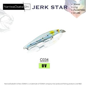 NANIWAOSAKASHI JERKSTAR 50MM 2,5G COLOR:C034 SAHTE BALIK