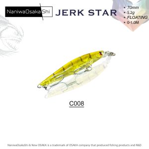 NANIWAOSAKASHI JERKSTAR 70MM 5.2G COLOR:C008 SAHTE BALIK
