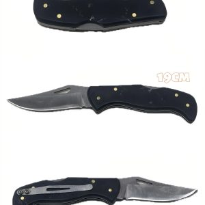SİRİUS KNİFE – SİYAH EPOKSİ REÇİNE SAPLI ÖZEL TASARIM KATLANIR ÇAKI 11CM 19 CM