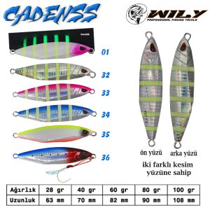 Wily Cadenss Jig 60G 82MM COLOR : 32-01