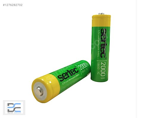 Sertec 18650 3.7V 2000 Mah 1C Li-ion Şarjlı Pil