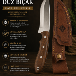 Ahşap Saplı Düz Bıçak